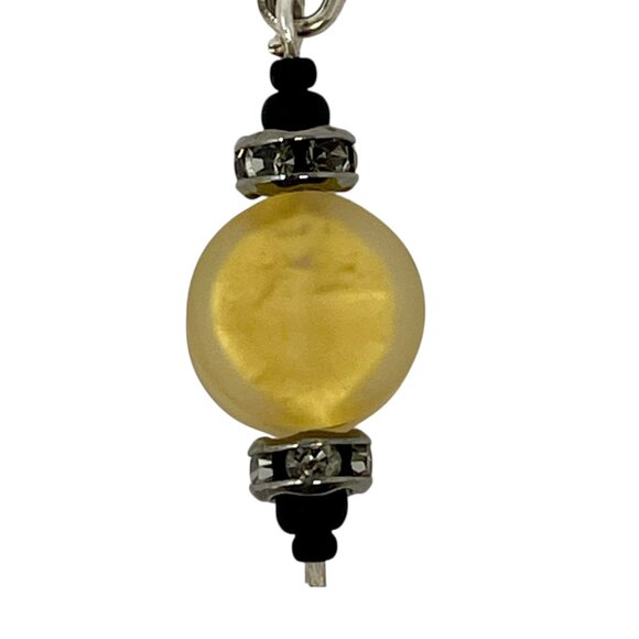 Artisan Sterling Silver Swarovski Crystal 24K Gold Lined Venetian Glass Earrings - Picture 2 of 4